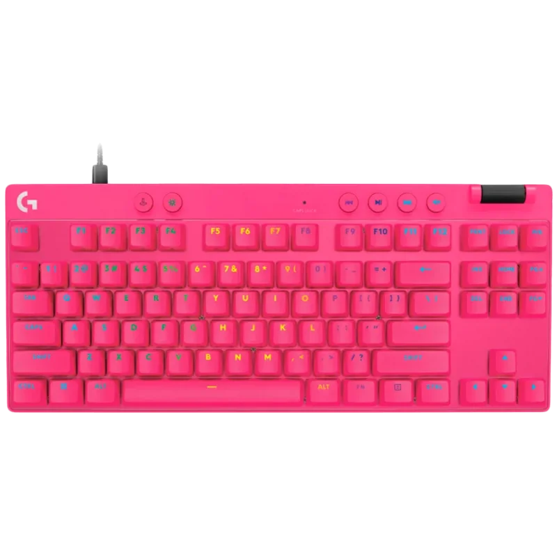 LOGITECH G PRO X TKL RAPID Gaming Keyboard - MAGENTA - US INT'L - USB - EMEA28i-935 - LINEAR - 1