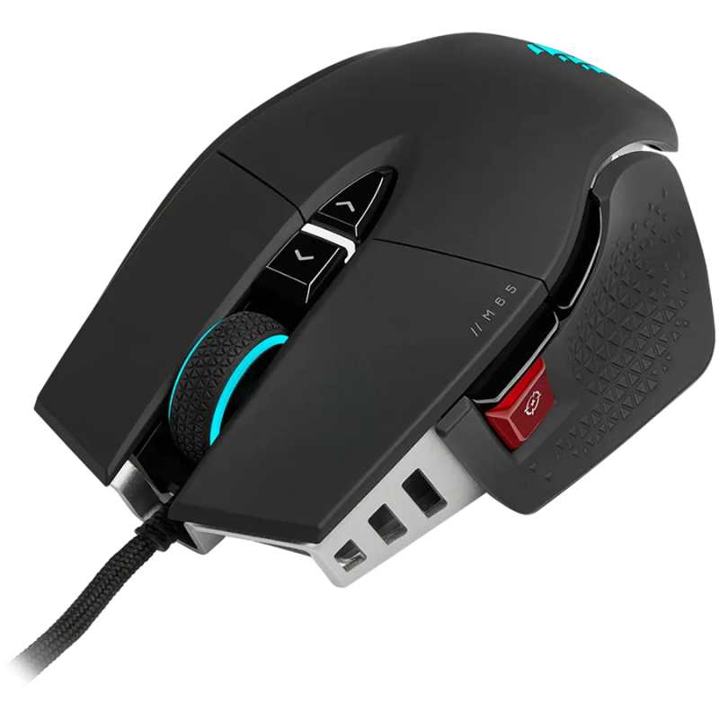 CORSAIR M65 RGB ULTRA, Backlit RGB LED, Optical, Silver ALU, Black - 1