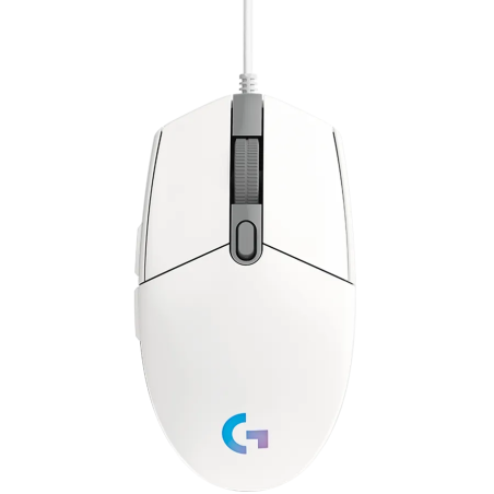 LOGITECH G102 LIGHTSYNC Corded Gaming Mouse - WHITE - USB - EER - 1