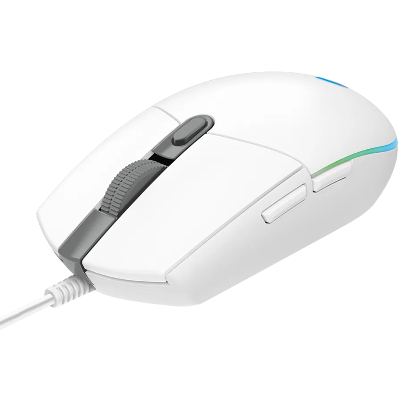LOGITECH G102 LIGHTSYNC Corded Gaming Mouse - WHITE - USB - EER - 1