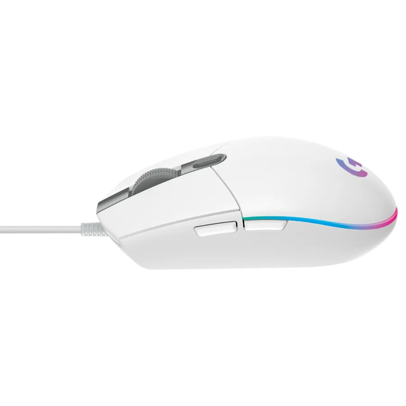 LOGITECH G102 LIGHTSYNC Corded Gaming Mouse - WHITE - USB - EER - 1