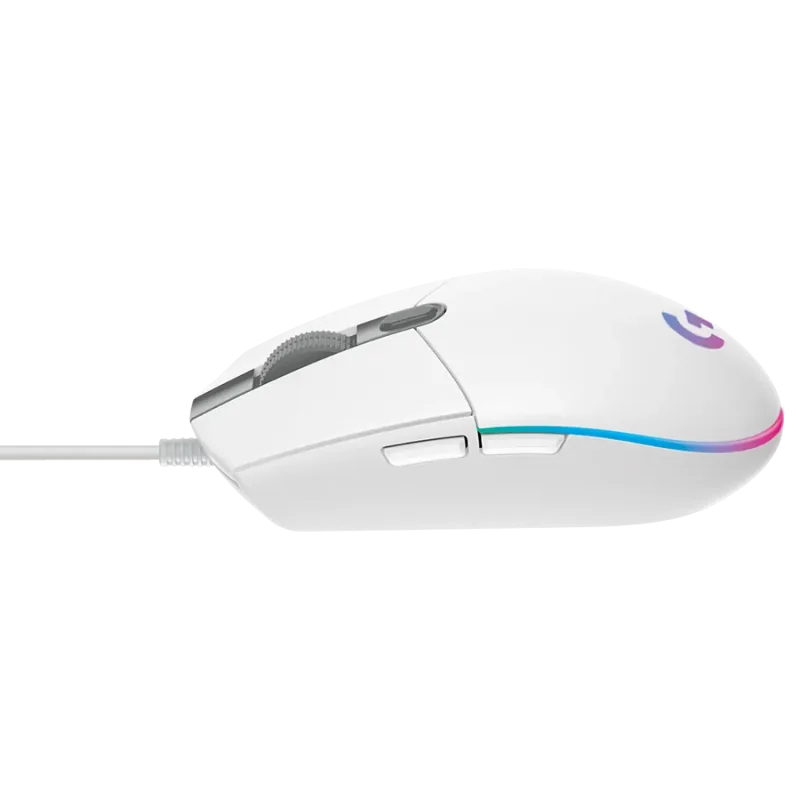 LOGITECH G102 LIGHTSYNC Corded Gaming Mouse - WHITE - USB - EER - 1