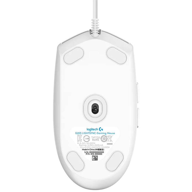 LOGITECH G102 LIGHTSYNC Corded Gaming Mouse - WHITE - USB - EER - 1