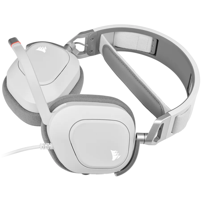 CORSAIR HS80 RGB USB Headset, White - EU - 1
