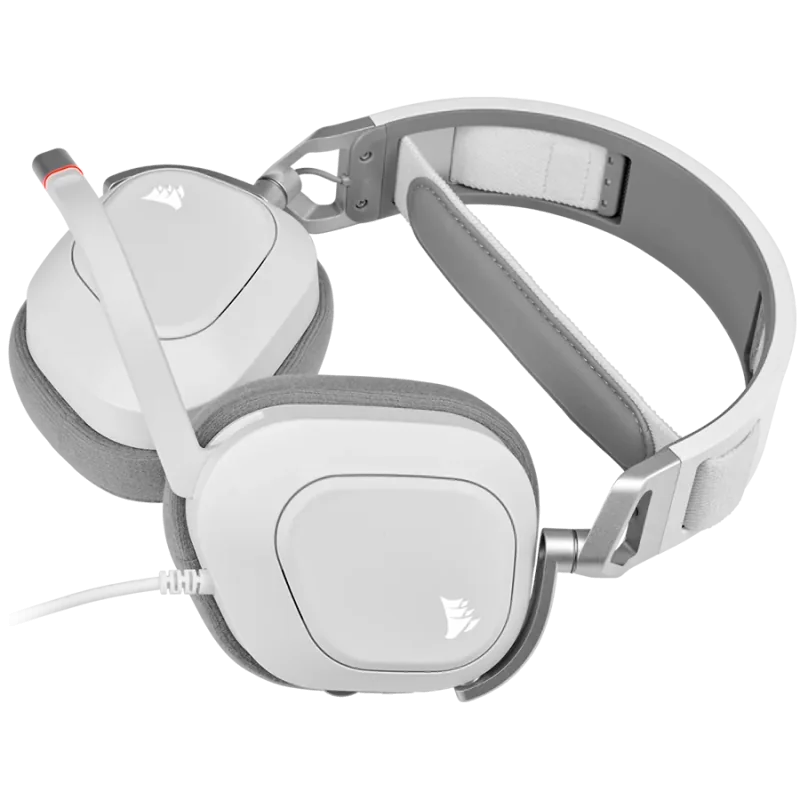 CORSAIR HS80 RGB USB Headset, White - EU - 1