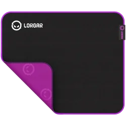 Lorgar Main 313, Gaming mouse pad, High-speed surface, Purple anti-slip rubber base, size: 360mm x 300mm x 3mm, weight 0.195kg -