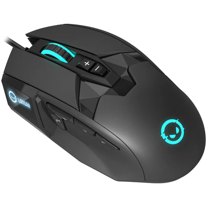 LORGAR Stricter 579, gaming mouse, 9 programmable buttons, Pixart PMW3336 sensor, DPI up to 12 000, 50 million clicks buttons li