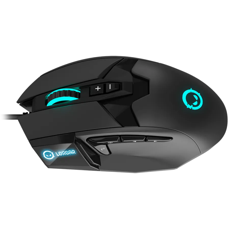 LORGAR Stricter 579, gaming mouse, 9 programmable buttons, Pixart PMW3336 sensor, DPI up to 12 000, 50 million clicks buttons li