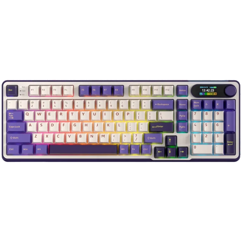 ROYAL KLUDGE RK-S98 Blackberry Mousse Gaming Keyboard Chartreuse switch - 1