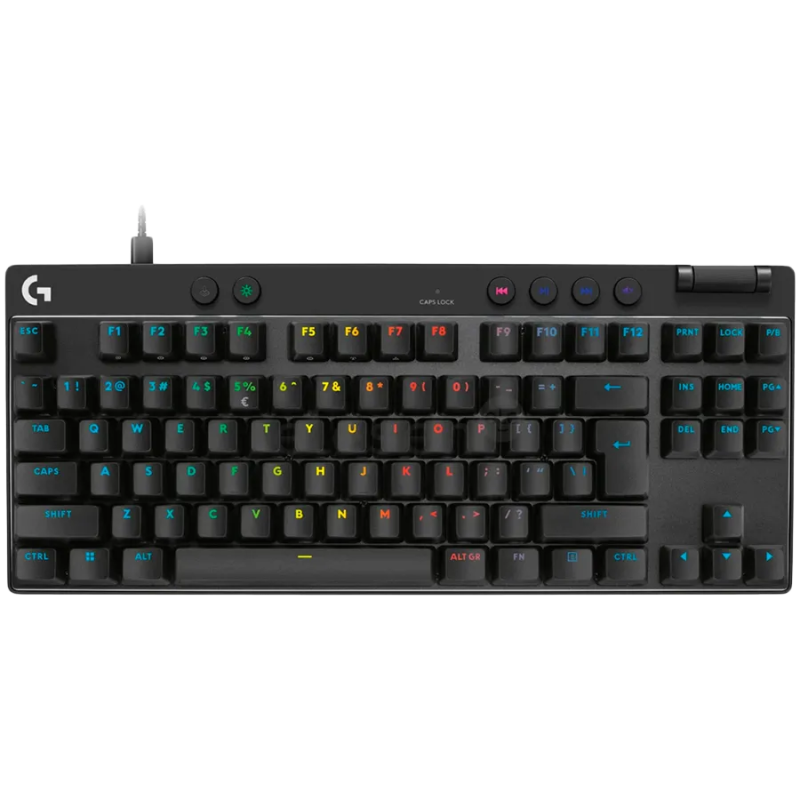 LOGITECH PRO X TKL RAPID Gaming Keyboard - BLACK - US INT'L - USB - EMEA28i-935 - LINEAR - 1