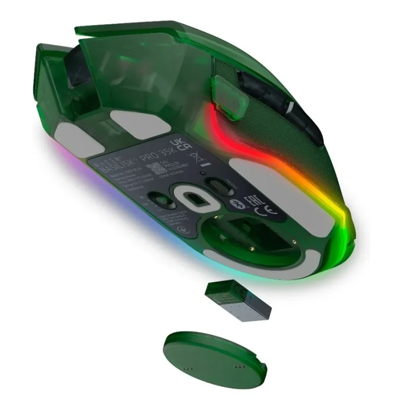 Razer Basilisk V3 Pro 35K Phantom Green Edition, Gaming mouse, Ergonomic Wireless Gaming Mouse, Charging Cable USB Type C, 30000