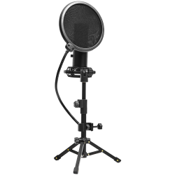LORGAR Voicer 721, Gaming Microphone, Black, USB condenser microphone with tripod stand, pop filter, including 1 microphone, 1 H