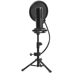 LORGAR Voicer 721, Gaming Microphone, Black, USB condenser microphone with tripod stand, pop filter, including 1 microphone, 1 H