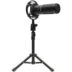 LORGAR Voicer 721, Gaming Microphone, Black, USB condenser microphone with tripod stand, pop filter, including 1 microphone, 1 H