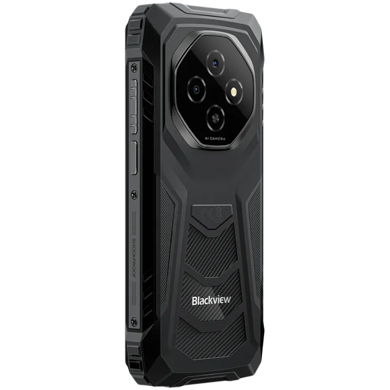 Blackview FORT 1 Rugged Phone, 6.56" HD+ , 6+256GB Unisoc T615 8+16MP , Android 15 , 10000mAh + 18W , GSM-LTE VOLTE , Black , Ru