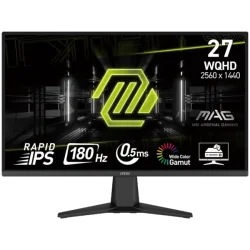 MSI MAG 275QF Gaming Monitor, 27" 180Hz, WQHD (2560x1440) 16:9, Rapid IPS Anti-glare, 0.5ms, 300nits, 1000:1, 178°/178°, Adaptiv