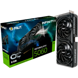 PALIT GeForce RTX 5060 Infinity 2 OC 8GB GDDR7 128 bit, 1x HDMI 2.1b, 3x DP 2.1b, 2 Fan, 1x 8-pin pwr connector, 550W, 262.1 x 1