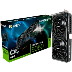 PALIT GeForce RTX 5060 Infinity 2 OC 8GB GDDR7 128 bit, 1x HDMI 2.1b, 3x DP 2.1b, 2 Fan, 1x 8-pin pwr connector, 550W, 262.1 x 1