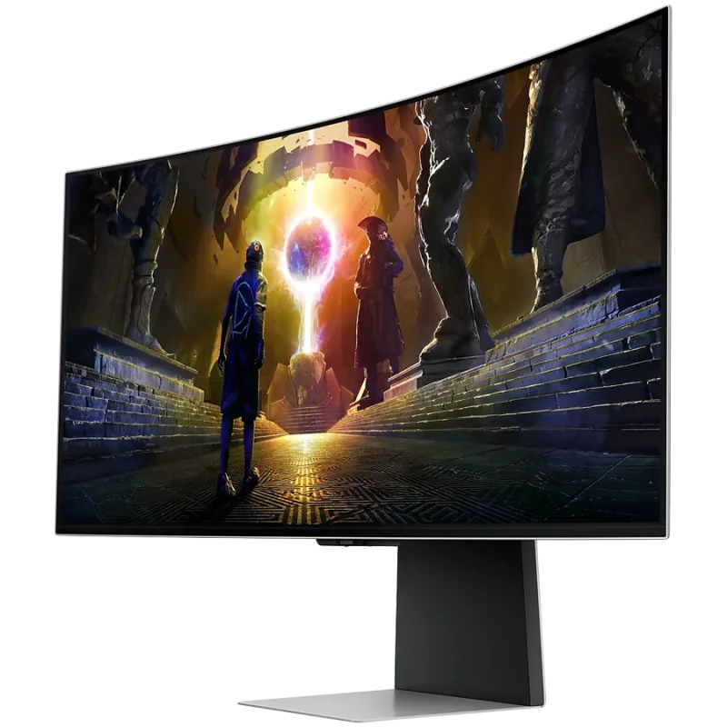 Monitor LED Samsung LS34DG850SUXDU Odyssey G85SD, 34" Ultra WQHD Curved 1800R 21:9 (3440x1440) OLED 174Hz, 250 cd/m2, 1m:1, HDR4