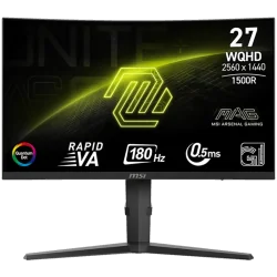 MSI MAG 275CQRF QD E2 Gaming Monitor, 27" 180Hz, WQHD (2560x1440) 16:9, Rapid VA, Anti-glare, Quantum Dot, 0.5ms, 300nits, 5000: