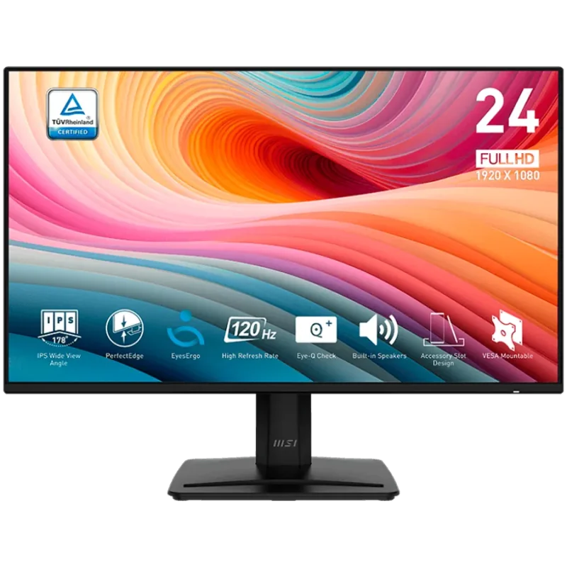 MSI PRO MP242A E2 Professional Business Monitor, 23.8" 120Hz, FHD (1920x1080) 16:9, IPS Anti-glare, 1ms/4ms, 300nits, 1500:1, 17