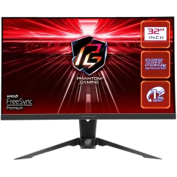 Asrock Gaming Monitor, 31.5" QHD(2560x1440) VA, AG, 165 Hz, 92% sRGB, 16:9, 3000:1, 550 cd/m², 178º/178º, 1ms (MPRT), Flicker-fr