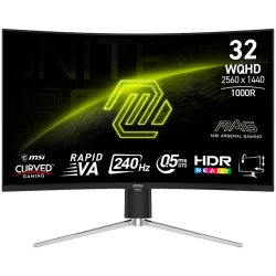 MSI MAG 325CQRXF E2 Gaming Monitor, 31.5" 240Hz, WQHD (2560x1440) 16:9, Rapid VA, 0.5ms, 300nits, 3500:1, 178/178, AMD FreeSync 