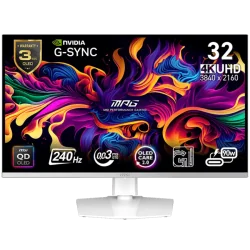 MSI MPG 321URXW QD-OLED Gaming Monitor, 31.5" 240Hz, UHD (3840x2160) 16:9, QD-OLED, 0.03ms, 250nits, 1500000:1, 178/178, G-Sync 