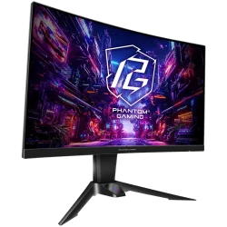 Asrock Curved Gaming Monitor, 27" QHD(2560x1440) VA, Anti-Glare, 180 Hz, 132% sRGB, 5000:1, 16:9, 300 cd/m^2, 178º/178º, 1ms (MP