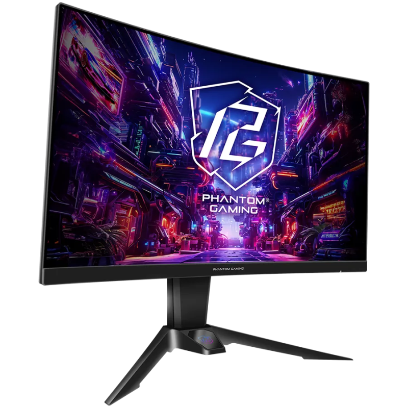 Asrock Curved Gaming Monitor, 27" QHD(2560x1440) VA, Anti-Glare, 180 Hz, 132% sRGB, 5000:1, 16:9, 300 cd/m^2, 178º/178º, 1ms (MP