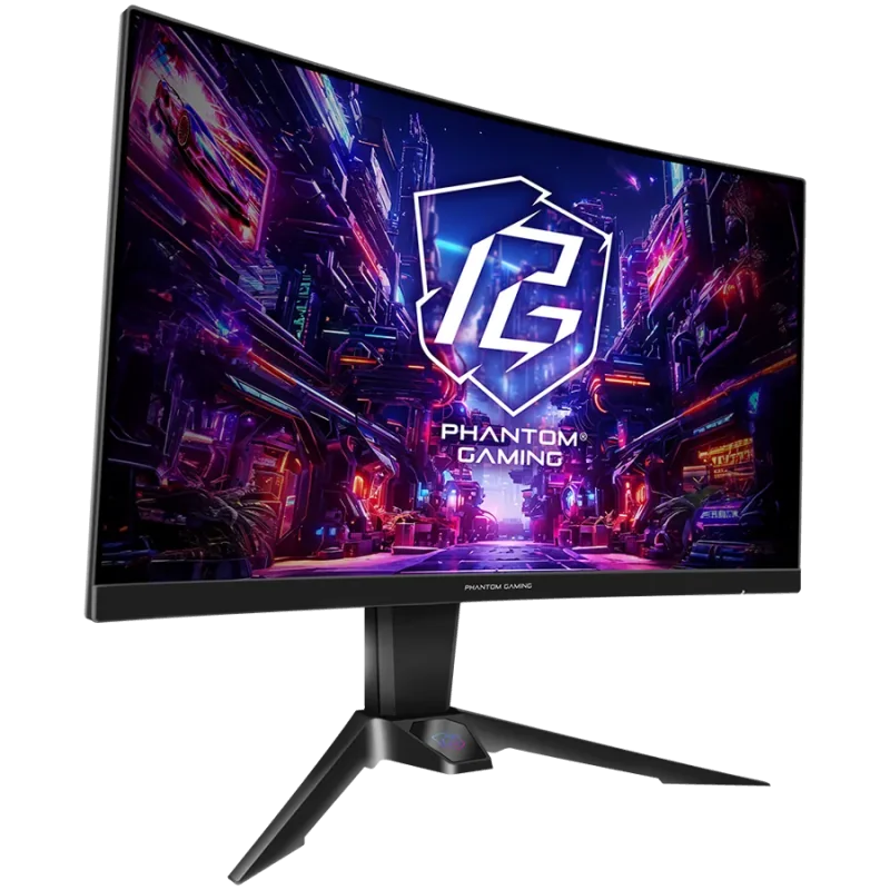 Asrock Curved Gaming Monitor, 27" QHD(2560x1440) VA, Anti-Glare, 180 Hz, 132% sRGB, 5000:1, 16:9, 300 cd/m^2, 178º/178º, 1ms (MP