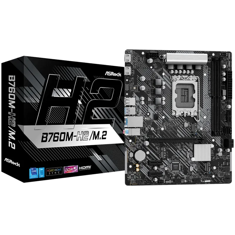 ASROCK B760M-H2/M.2 mATX LGA1700 DDR5 - 1