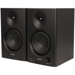 Edifier MR4 Active Studio Monitors, RCA, AUX, TRS, 1-inch Tweeters, 4-inch Woofers, 42W (RMS), Control Knob, Black - 2