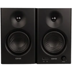 Edifier MR4 Active Studio Monitors, RCA, AUX, TRS, 1-inch Tweeters, 4-inch Woofers, 42W (RMS), Control Knob, Black - 3