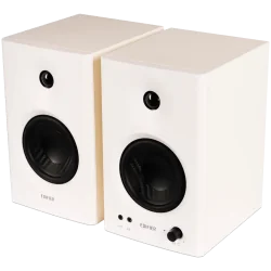 Edifier MR4 Active Studio Monitors, RCA, AUX, TRS, 1-inch Tweeters, 4-inch Woofers, 42W (RMS), Control Knob, White - 1