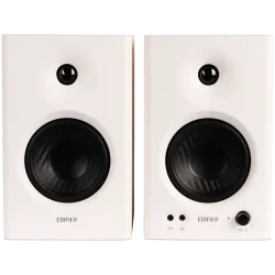 Edifier MR4 Active Studio Monitors, RCA, AUX, TRS, 1-inch Tweeters, 4-inch Woofers, 42W (RMS), Control Knob, White - 3