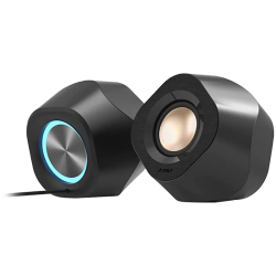 F&D V720 2.0 Multimedia Gaming Speakers, 8W (4Wx2), 2x2.25'' Speakers , BT 5.0/AUX/USB/Multi-color LED/Wire Control Design/Small