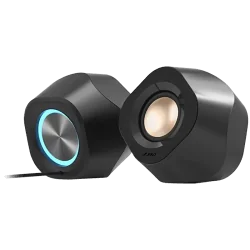 F&D V720 2.0 Multimedia Gaming Speakers, 8W (4Wx2), 2x2.25'' Speakers , BT 5.0/AUX/USB/Multi-color LED/Wire Control Design/Small