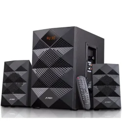 F&D A180X 2.1 Multimedia Speakers, 42W RMS (14Wx2+14W), 2x3'' Satellites + 5.25'' Subwoofer, BT 5.0/AUX/USB/FM/LED Display/Remot