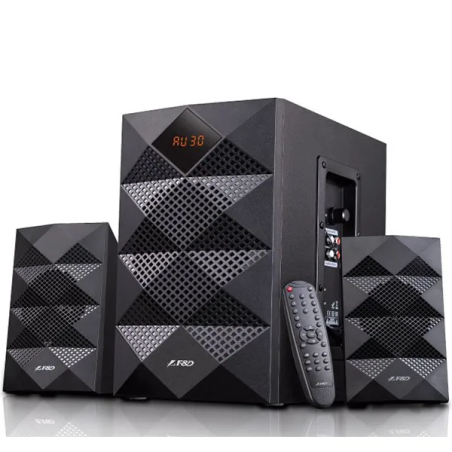 F&D A180X 2.1 Multimedia Speakers, 42W RMS (14Wx2+14W), 2x3'' Satellites + 5.25'' Subwoofer, BT 5.0/AUX/USB/FM/LED Display/Remot