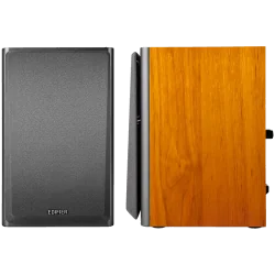 Edifier R1000T4 2.0 Bookshelf Speakers, BT V5.0, RCA, 0.5-inch Tweeters, 4-inch Drivers, 24W (RMS), Control Buttons, Brown - 2