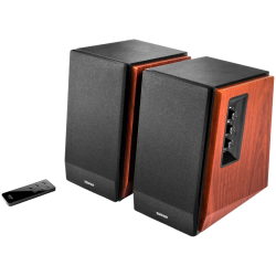 Edifier R1700BT 2.0 Bookshelf Speakers, BT V5.1, RCA, 0.75-inch Tweeters, 4-inch Drivers, 66W (RMS), Control Knobs and Remote Co