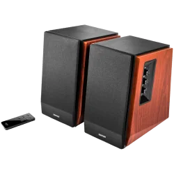 Edifier R1700BT 2.0 Bookshelf Speakers, BT V5.1, RCA, 0.75-inch Tweeters, 4-inch Drivers, 66W (RMS), Control Knobs and Remote Co