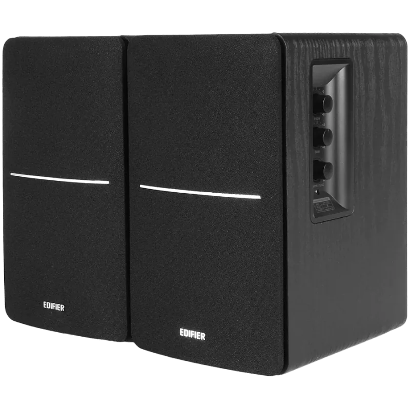 Edifier R1280DB 2.0 Bookshelf Speakers, BT V5.1, Optical, Coaxial, RCA, 0.5-inch Tweeters, 4-inch Drivers, 42W (RMS), Control Kn