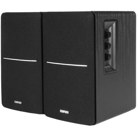 Edifier R1280DB 2.0 Bookshelf Speakers, BT V5.1, Optical, Coaxial, RCA, 0.5-inch Tweeters, 4-inch Drivers, 42W (RMS), Control Kn
