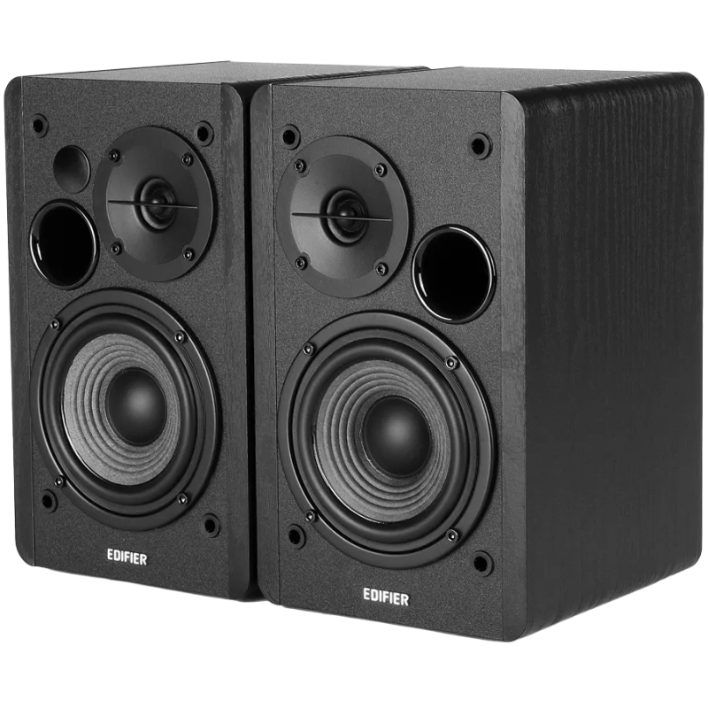 Edifier R1280DB 2.0 Bookshelf Speakers, BT V5.1, Optical, Coaxial, RCA, 0.5-inch Tweeters, 4-inch Drivers, 42W (RMS), Control Kn