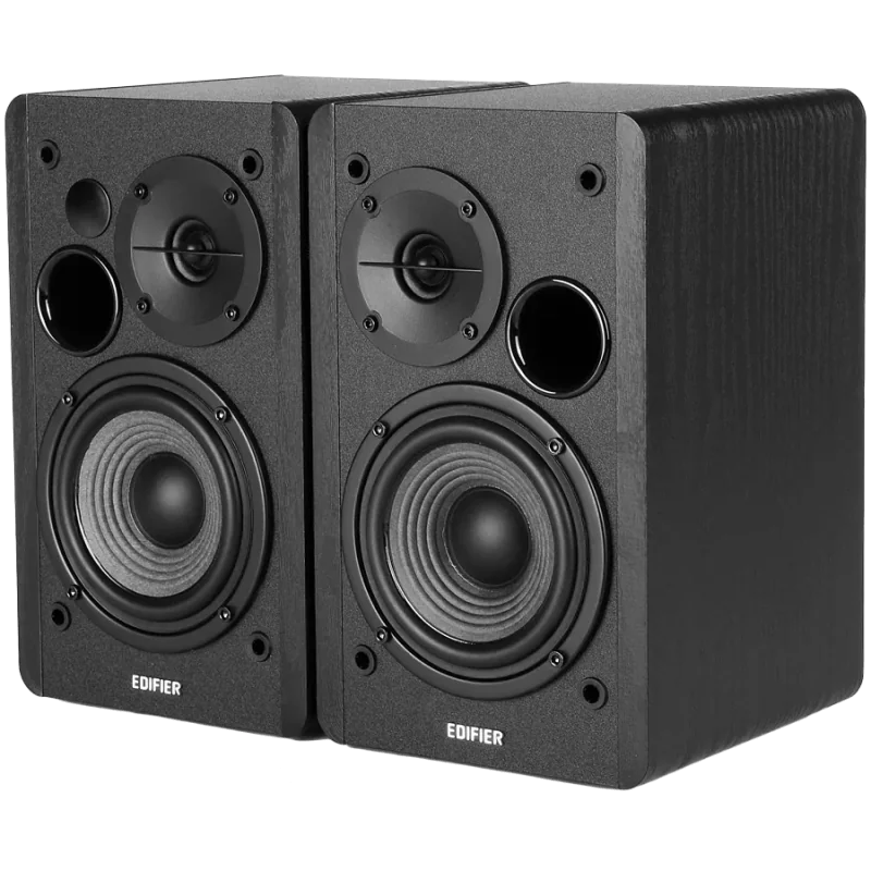 Edifier R1280DB 2.0 Bookshelf Speakers, BT V5.1, Optical, Coaxial, RCA, 0.5-inch Tweeters, 4-inch Drivers, 42W (RMS), Control Kn