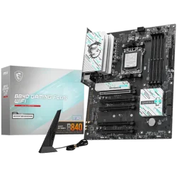 MSI B840 GAMING PLUS WIFI, ATX, Socket AM5, 4x DDR5 Dual Channel DDR5 up to 8000(OC)MHz, 5x PCIe x16 slot, 2x M.2 slot, 4x USB 2