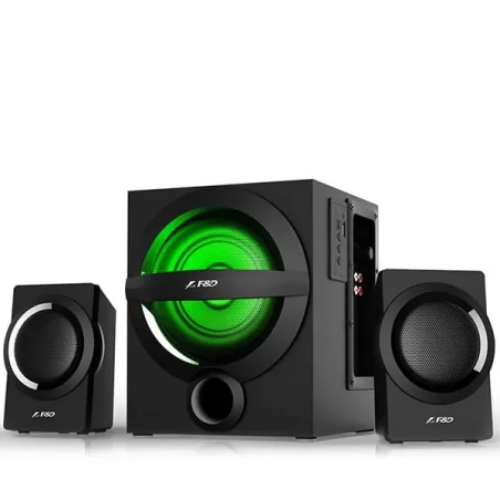 F&D A140X 2.1 Multimedia Speakers, 37W RMS (12Wx2+13W), 2x3'' Satellites + 4'' Subwoofer, BT 5.0/AUX/USB/FM/Multi-color LED/Remo