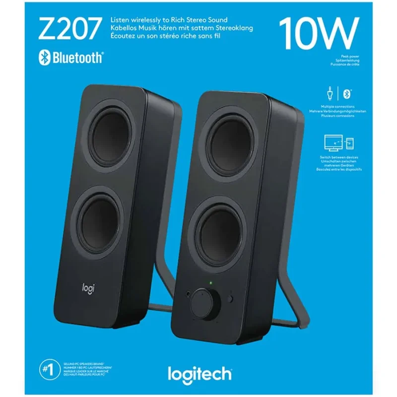 LOGITECH Z207 Bluetooth Stereo Speakers - BLACK - 1